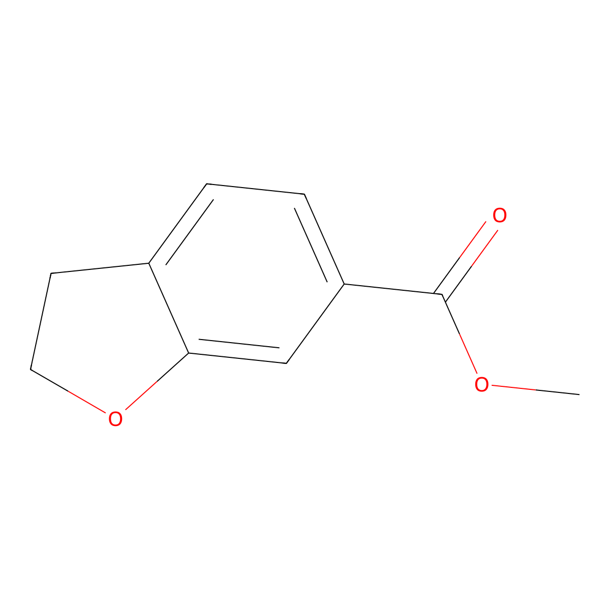 Methyl 2,3-dihydro-1-benzofuran-6-carboxylate molecular structure, CAS 1083168-68-6
