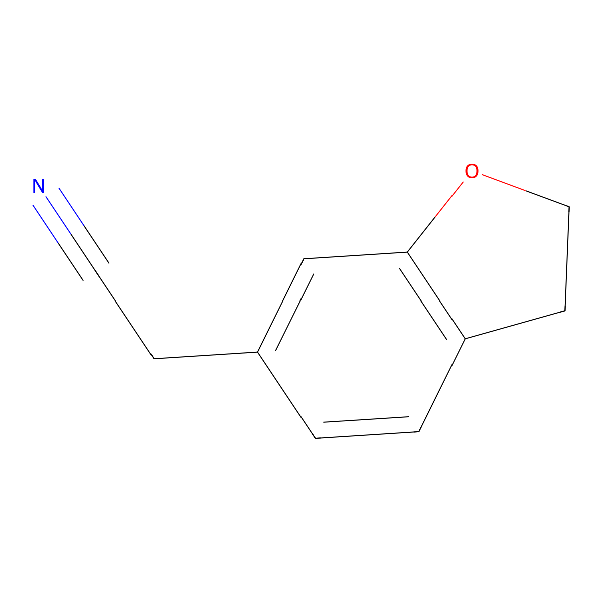 2-(2,3-Dihydrobenzofuran-6-yl)acetonitrile molecular structure, CAS 1083168-70-0