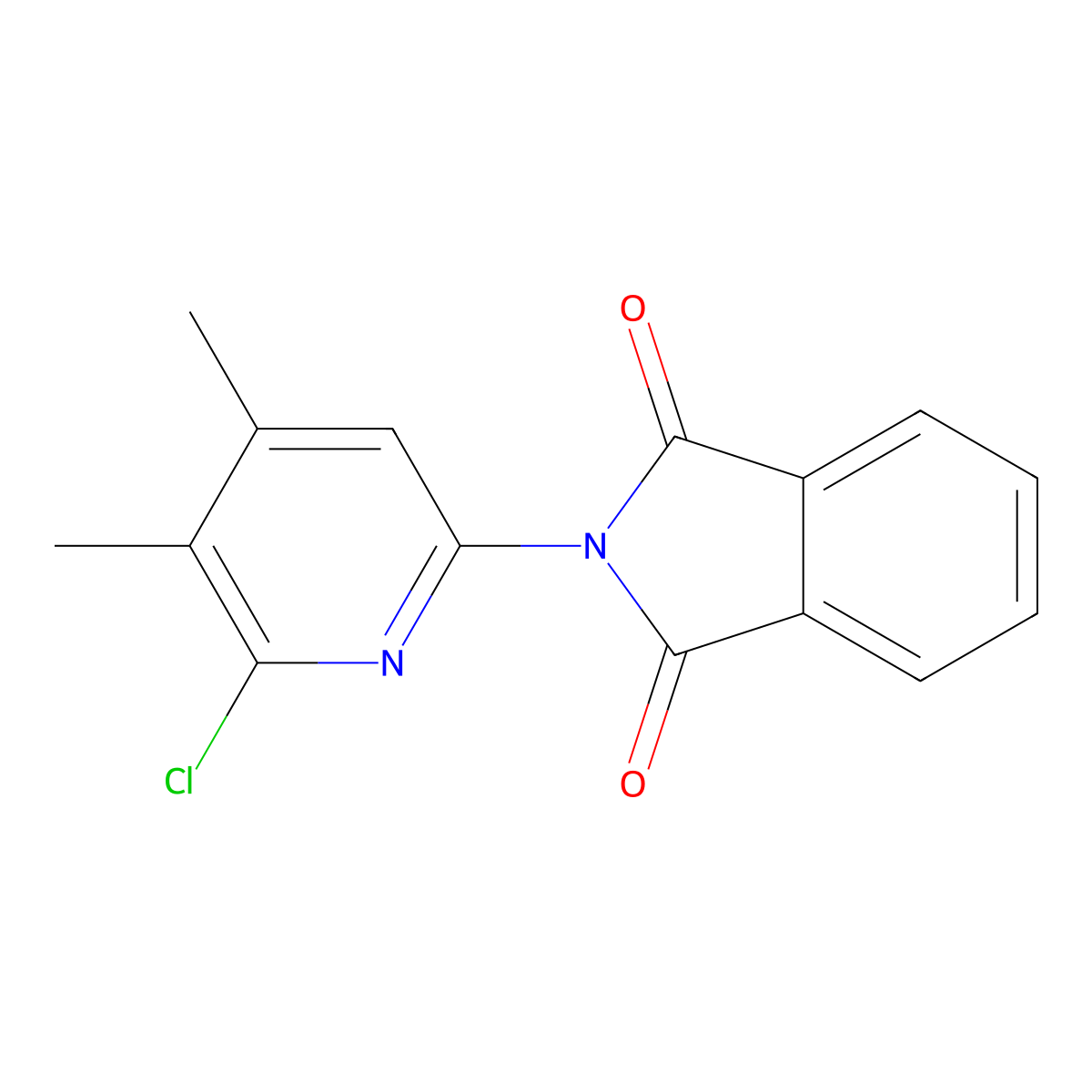 1H-Isoindole-1,3(2H)-dione, 2-(6-chloro-4,5-dimethyl-2-pyridinyl)- molecular structure, CAS 1083168-74-4