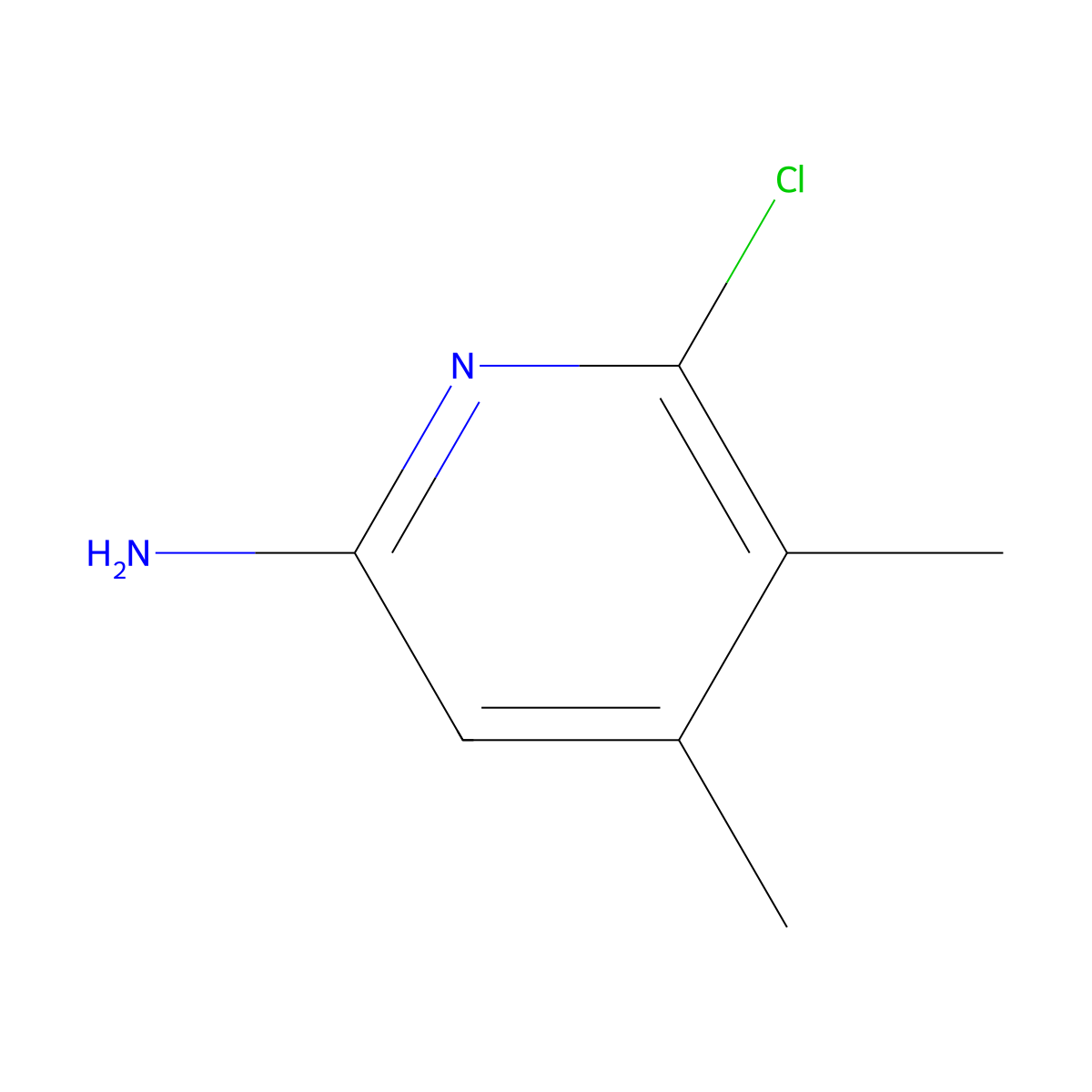 6-Chloro-4,5-dimethylpyridin-2-amine molecular structure, CAS 1083168-75-5