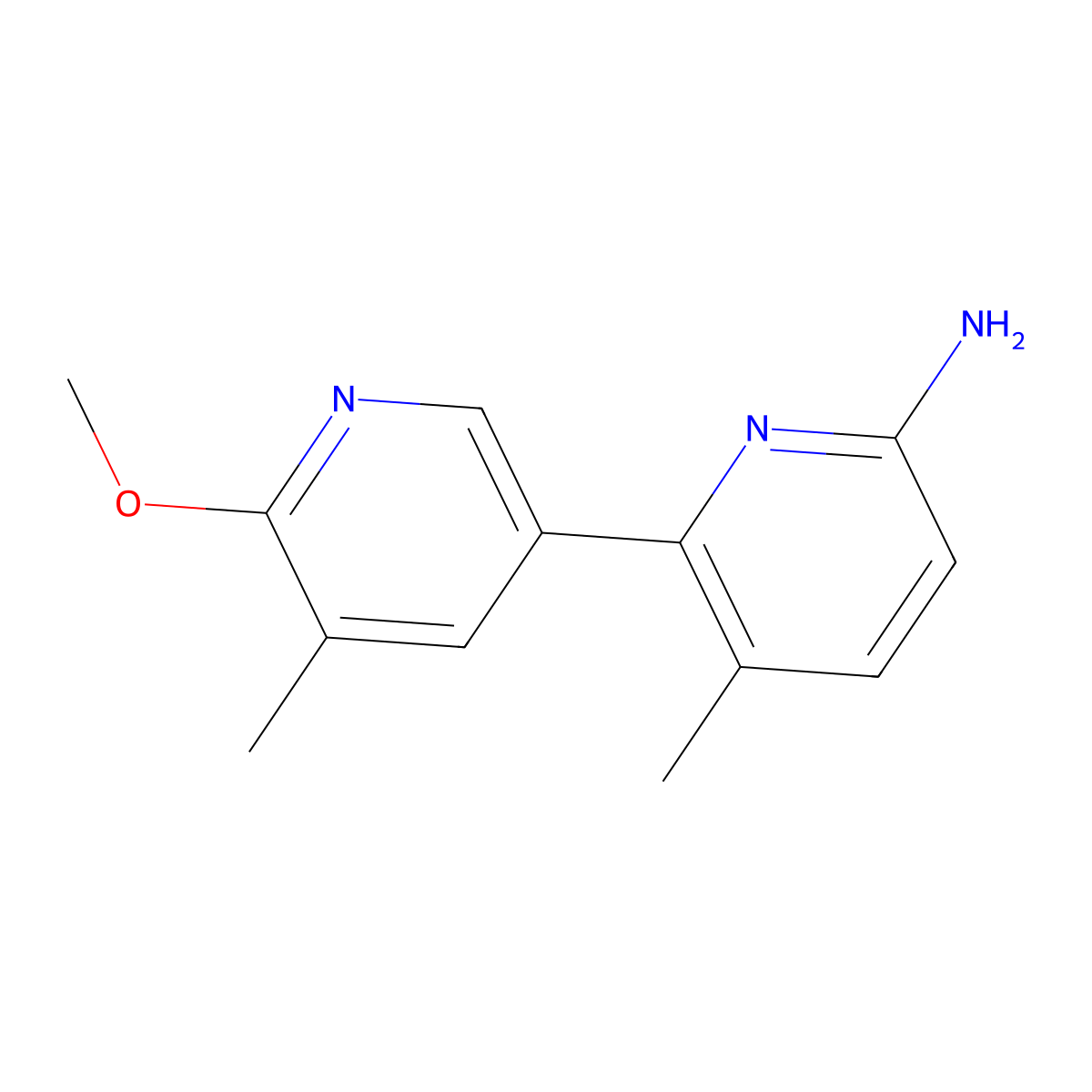 6'-Methoxy-3,5'-dimethyl-2,3'-bipyridin-6-amine molecular structure, CAS 1083168-82-4
