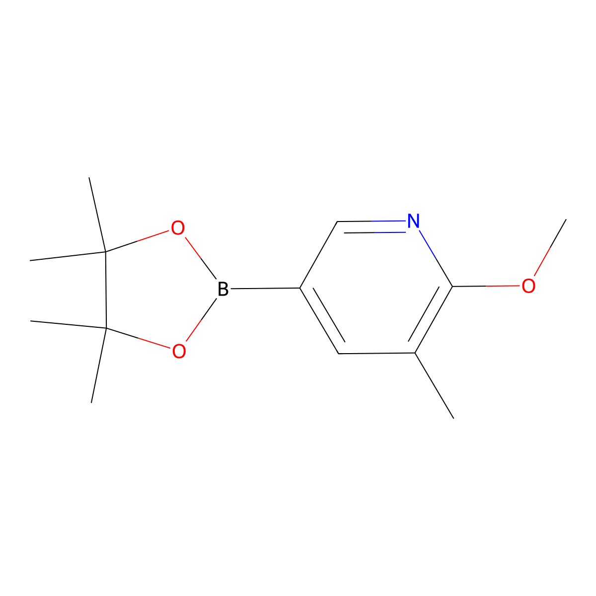 6-Methoxy-5-methylpyridine-3-boronic acid pinacol ester molecular structure, CAS 1083168-83-5