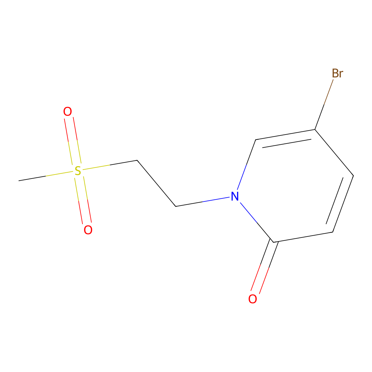 5-Bromo-1-[2-(methylsulfonyl)ethyl]pyridin-2(1H)-one molecular structure, CAS 1083168-88-0