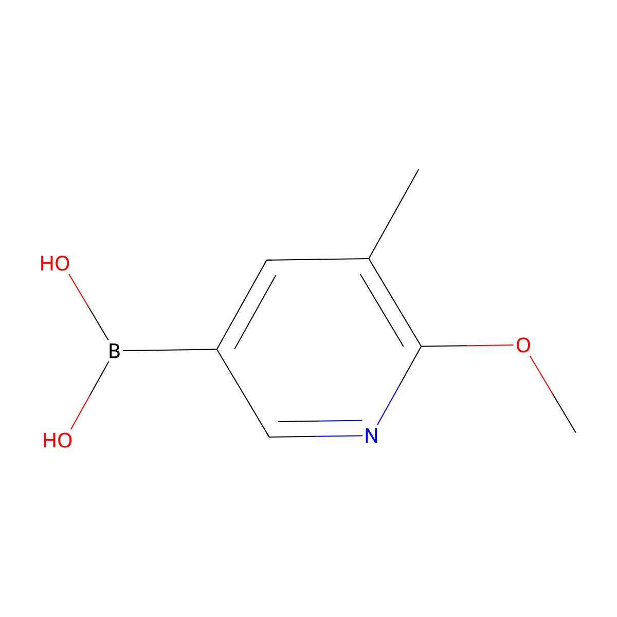 2-Methoxy-3-methylpyridine-5-boronic acid molecular structure, CAS 1083168-99-3