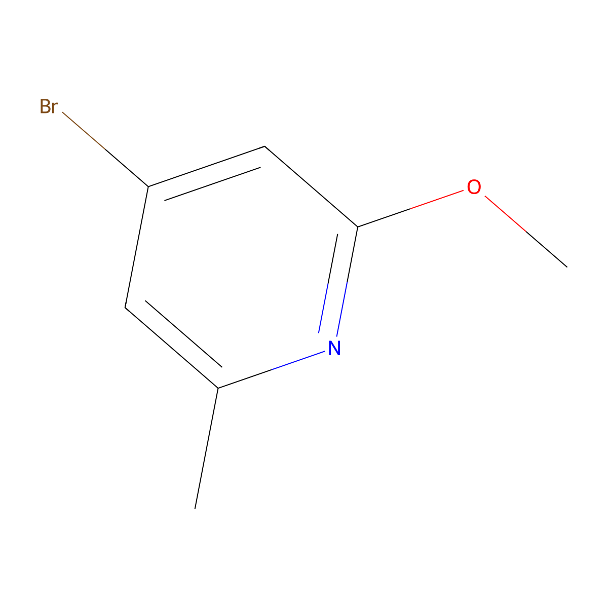 4-Bromo-2-methoxy-6-methylpyridine molecular structure, CAS 1083169-00-9