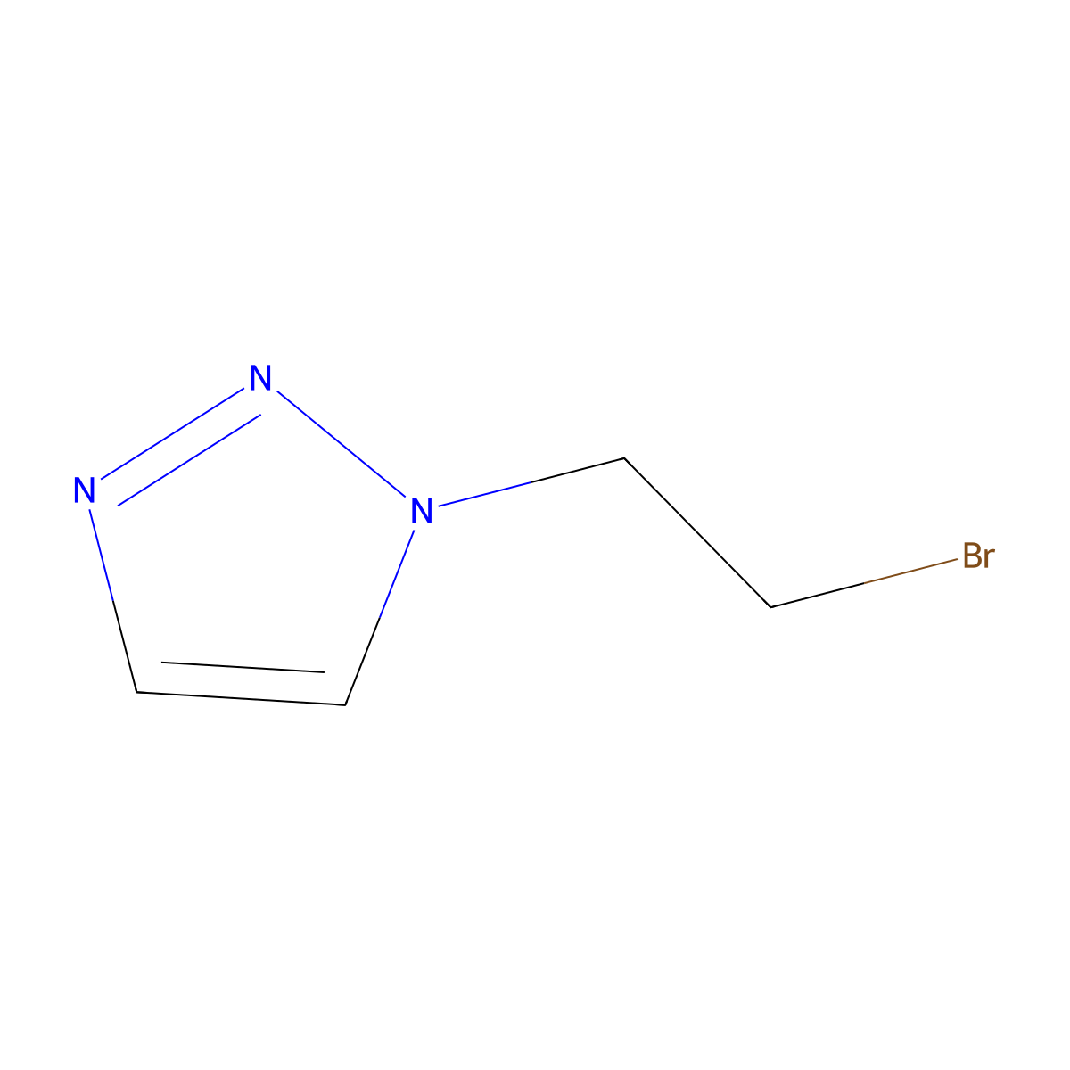 1-(2-bromoethyl)-1H-1,2,3-triazole molecular structure, CAS 1083172-01-3