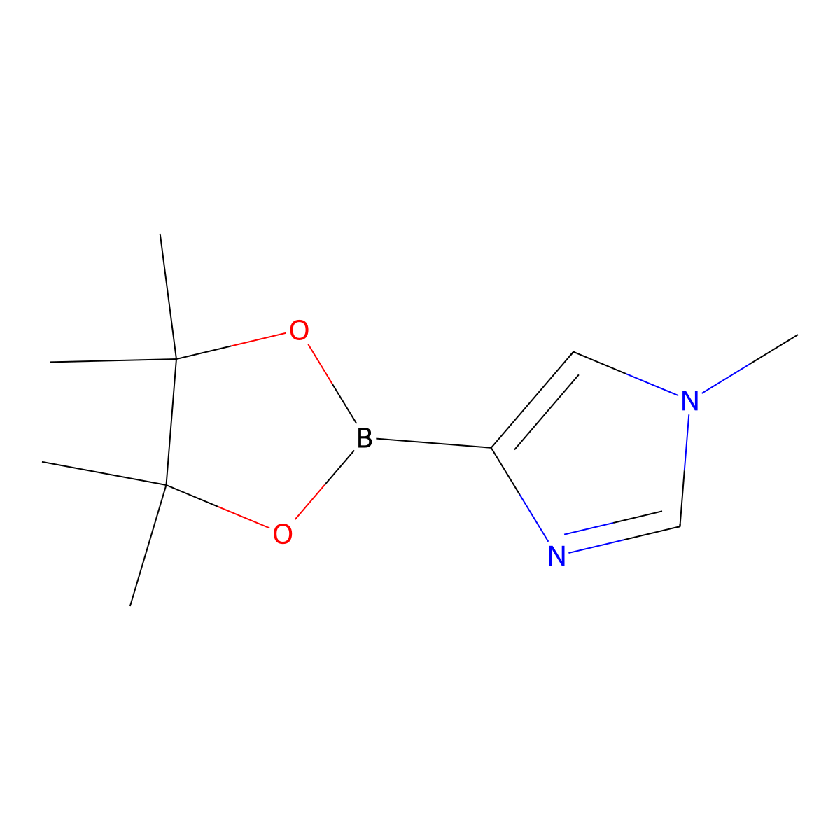 1-Methyl-4-(4,4,5,5-tetramethyl-1,3,2-dioxaborolan-2-YL)-1H-imidazole molecular structure, CAS 1083180-01-1