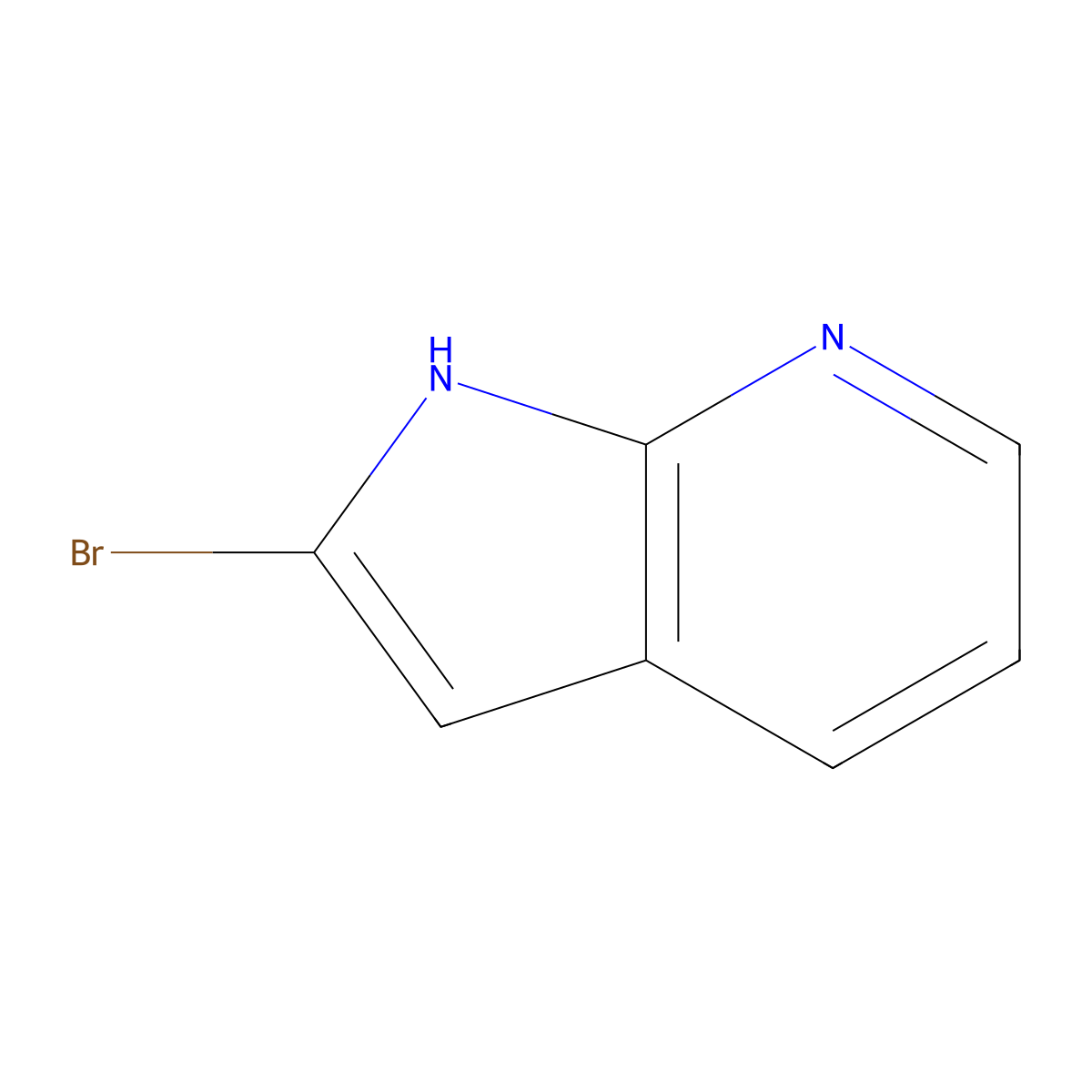 2-bromo-1H-pyrrolo[2,3-b]pyridine molecular structure, CAS 1083181-25-2