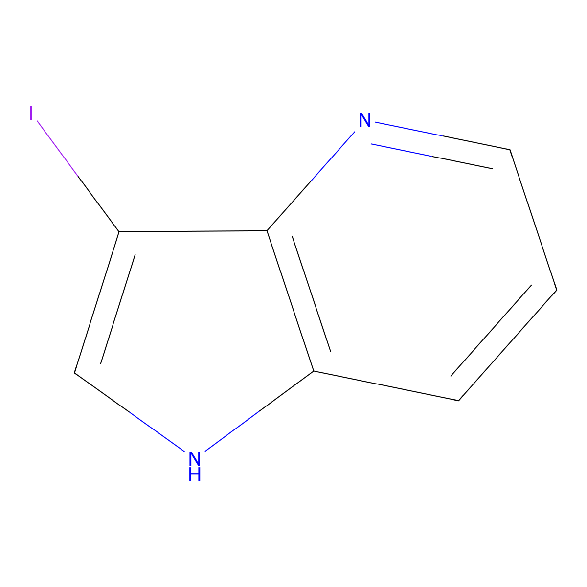 3-Iodo-1H-pyrrolo[3,2-b]pyridine molecular structure, CAS 1083181-26-3