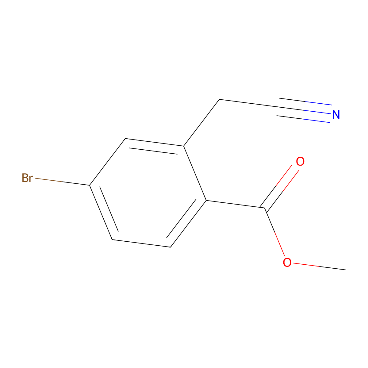 Methyl 4-bromo-2-(cyanomethyl)benzoate molecular structure, CAS 1083181-36-5