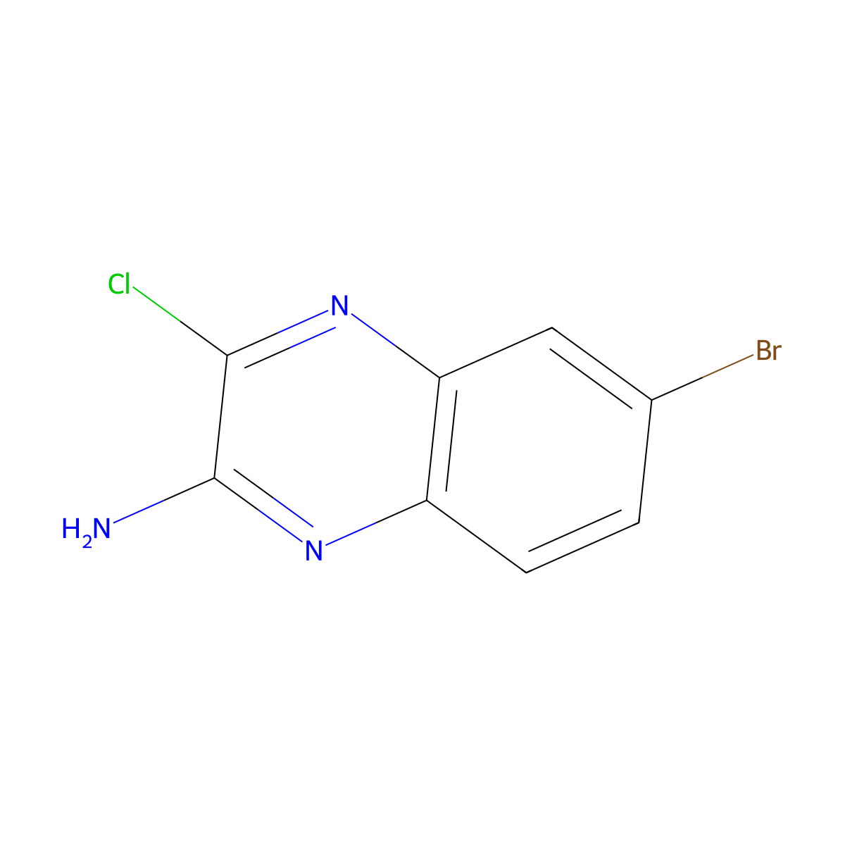 6-Bromo-3-chloroquinoxalin-2-amine molecular structure, CAS 1083181-47-8