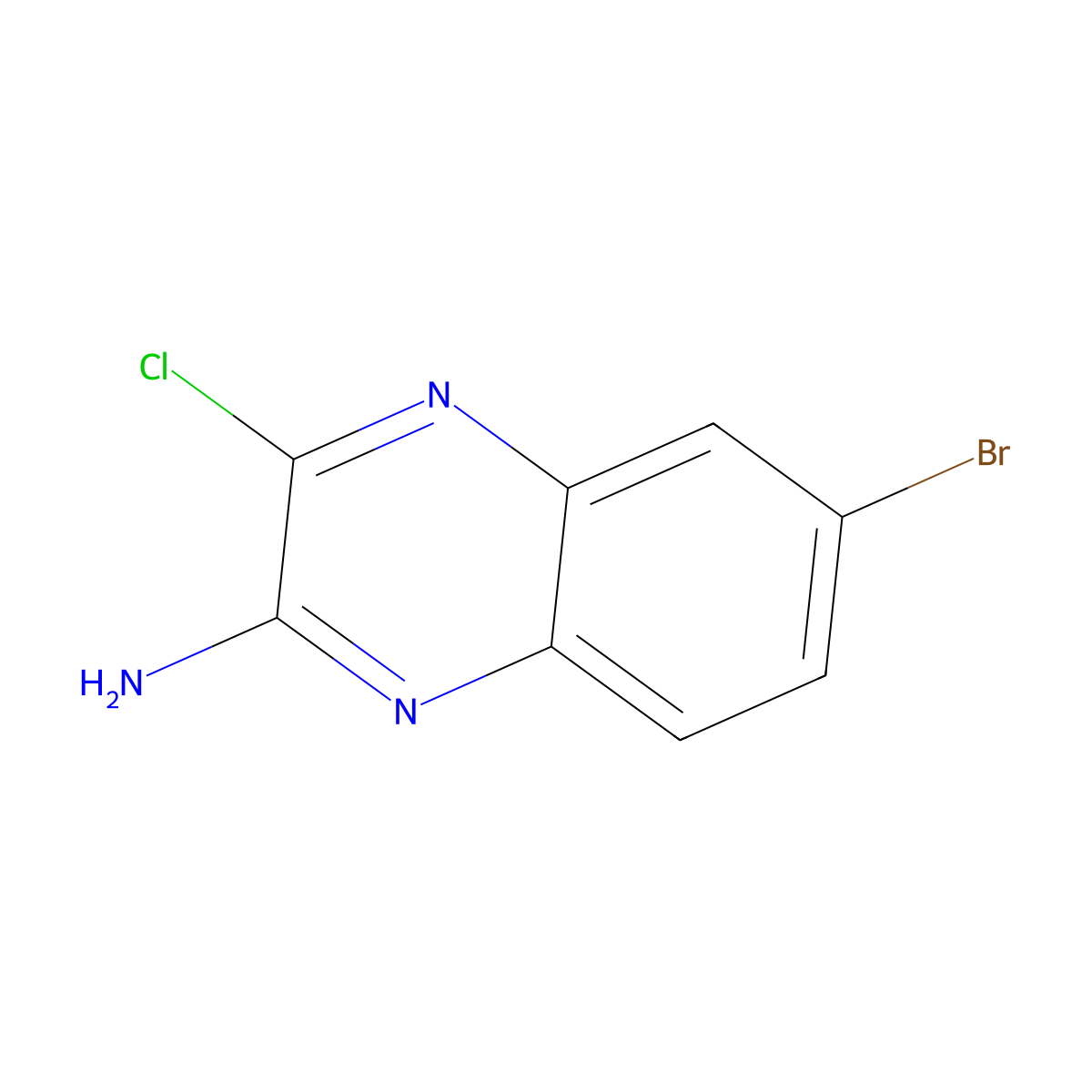 6-Bromo-3-chloroquinoxalin-2-amine molecular structure, CAS 1083181-47-8
