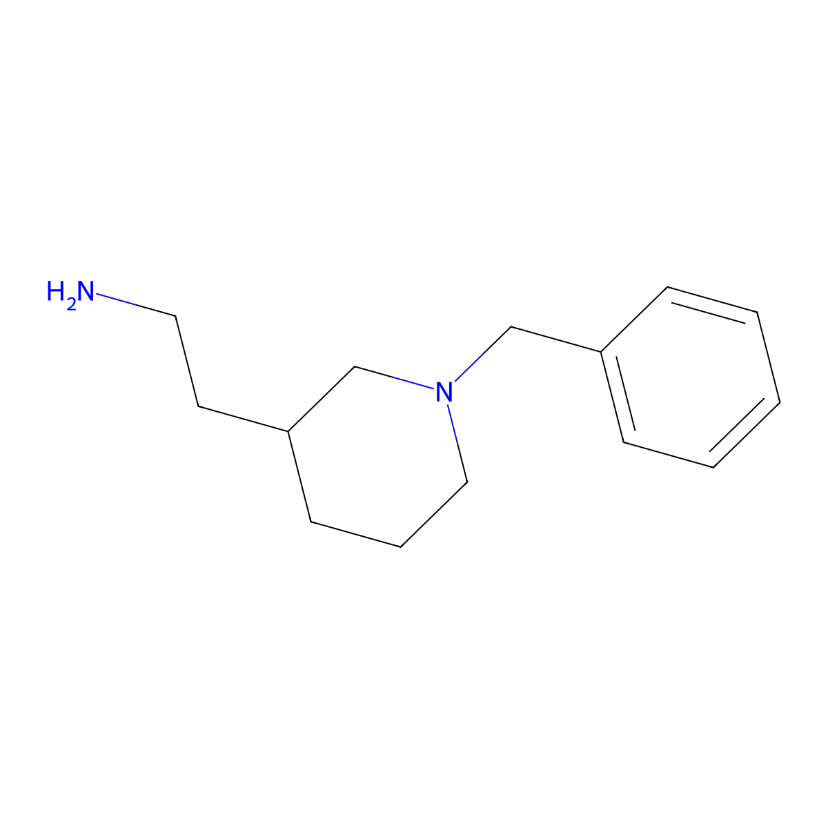 2-(1-Benzylpiperidin-3-yl)ethanamine molecular structure, CAS 1083181-70-7