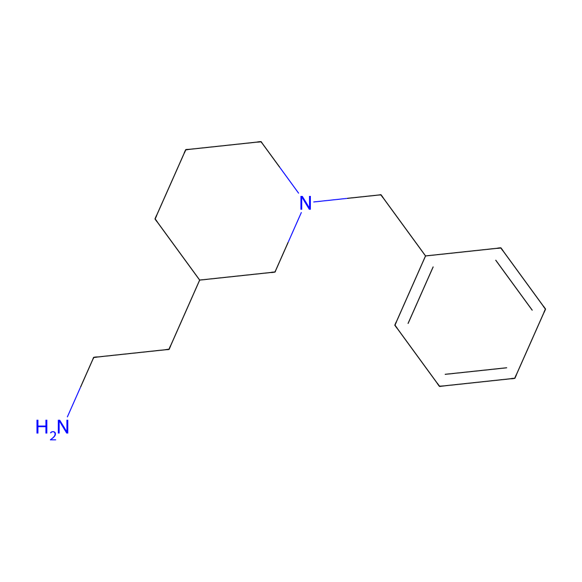 2-(1-Benzylpiperidin-3-yl)ethanamine molecular structure, CAS 1083181-70-7