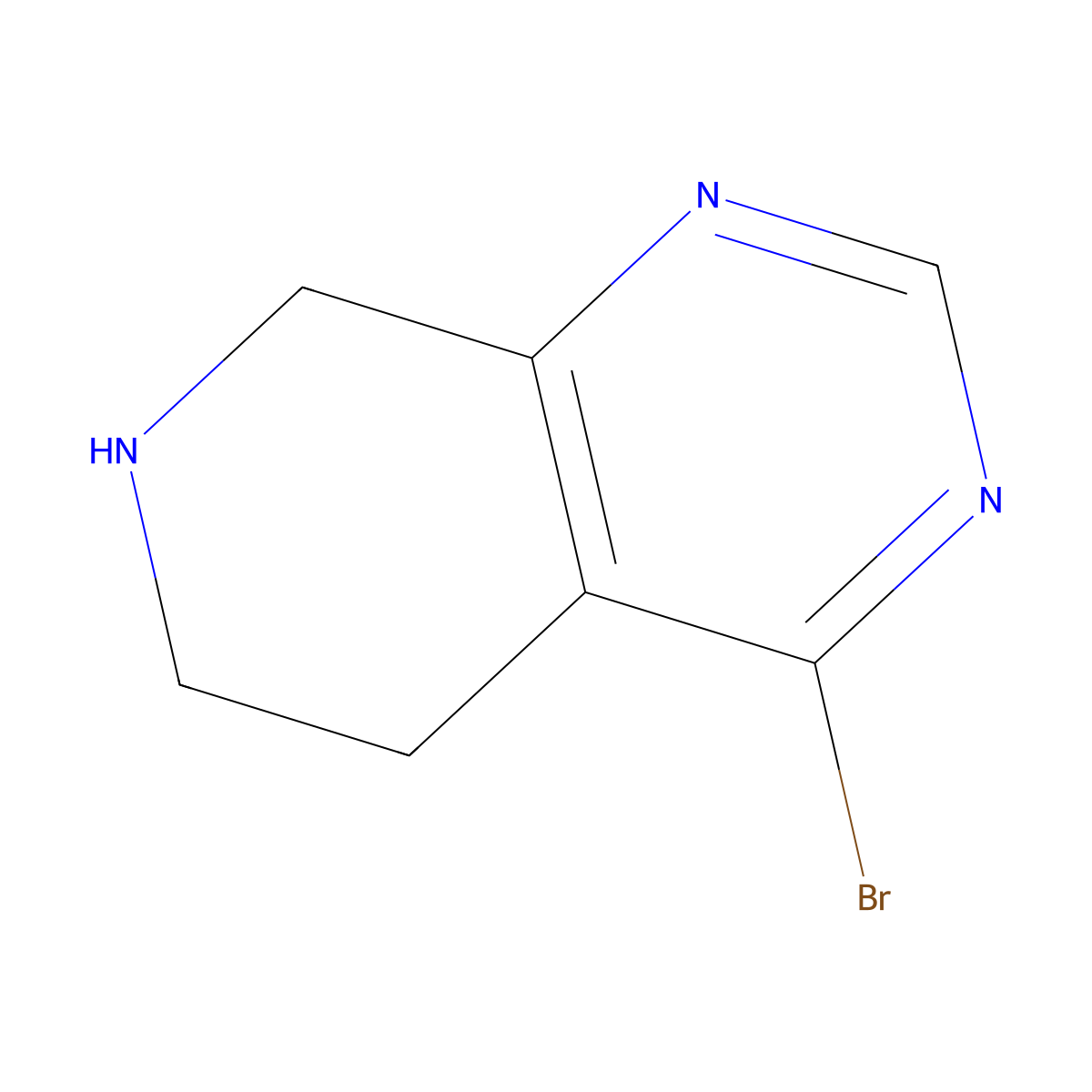 4-Bromo-5,6,7,8-tetrahydropyrido[3,4-d]pyrimidine molecular structure, CAS 1083181-71-8