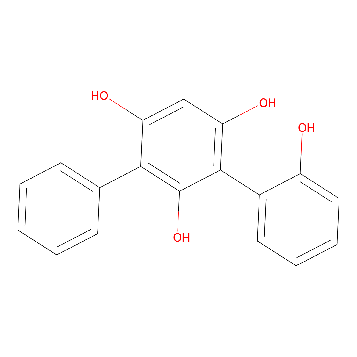 [1,1':3',1''-Terphenyl]-2,2',4',6'-tetraol molecular structure, CAS 1083195-42-9