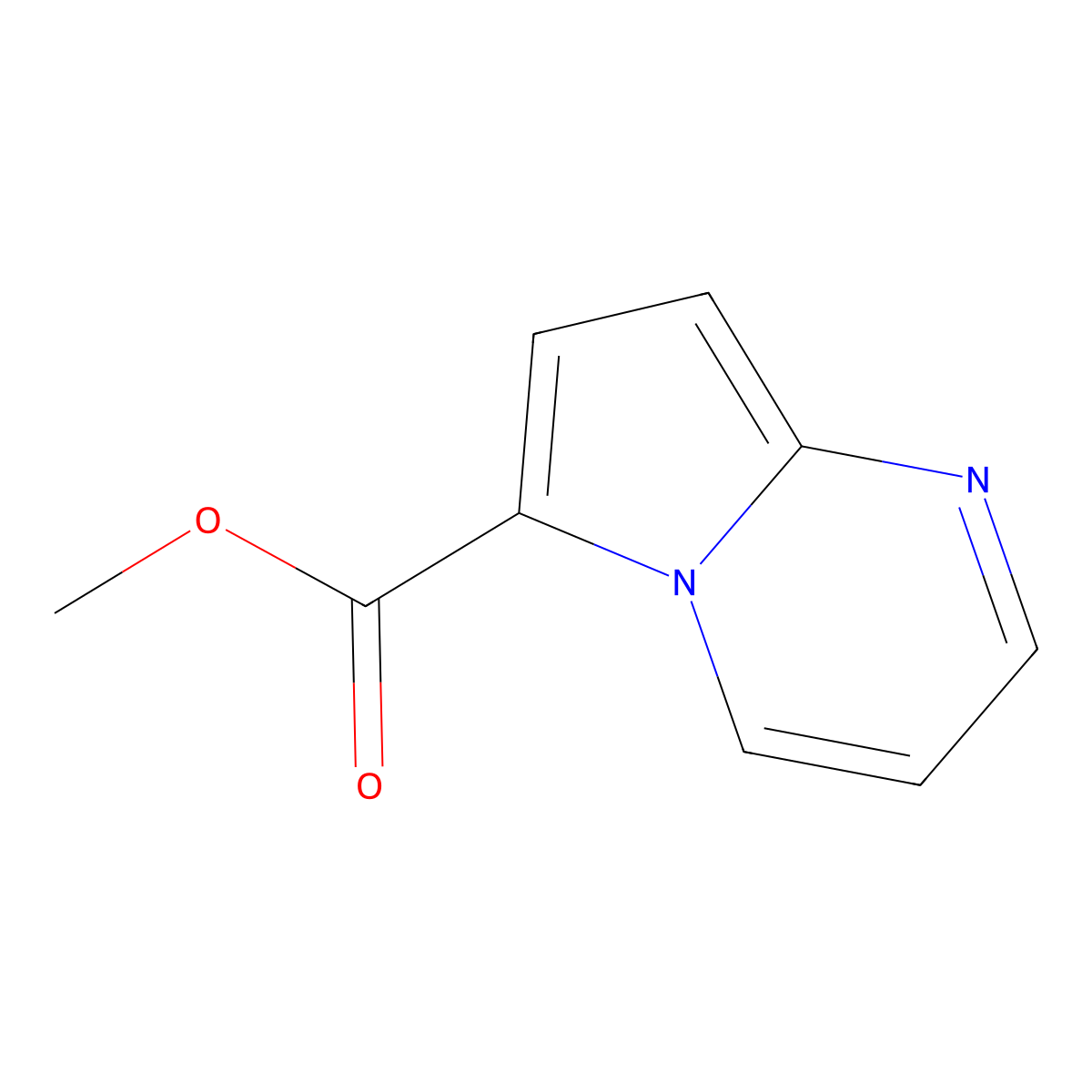 Methyl pyrrolo[1,2-a]pyrimidine-6-carboxylate molecular structure, CAS 1083196-25-1