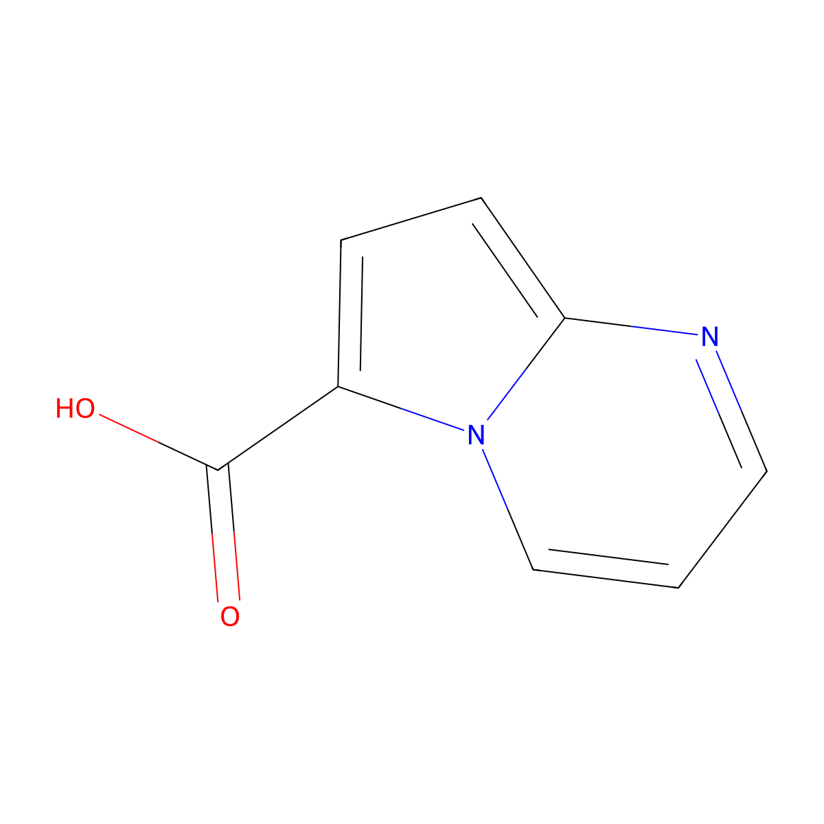 Pyrrolo(1,2-a)pyrimidine-6-carboxylic acid molecular structure, CAS 1083196-26-2