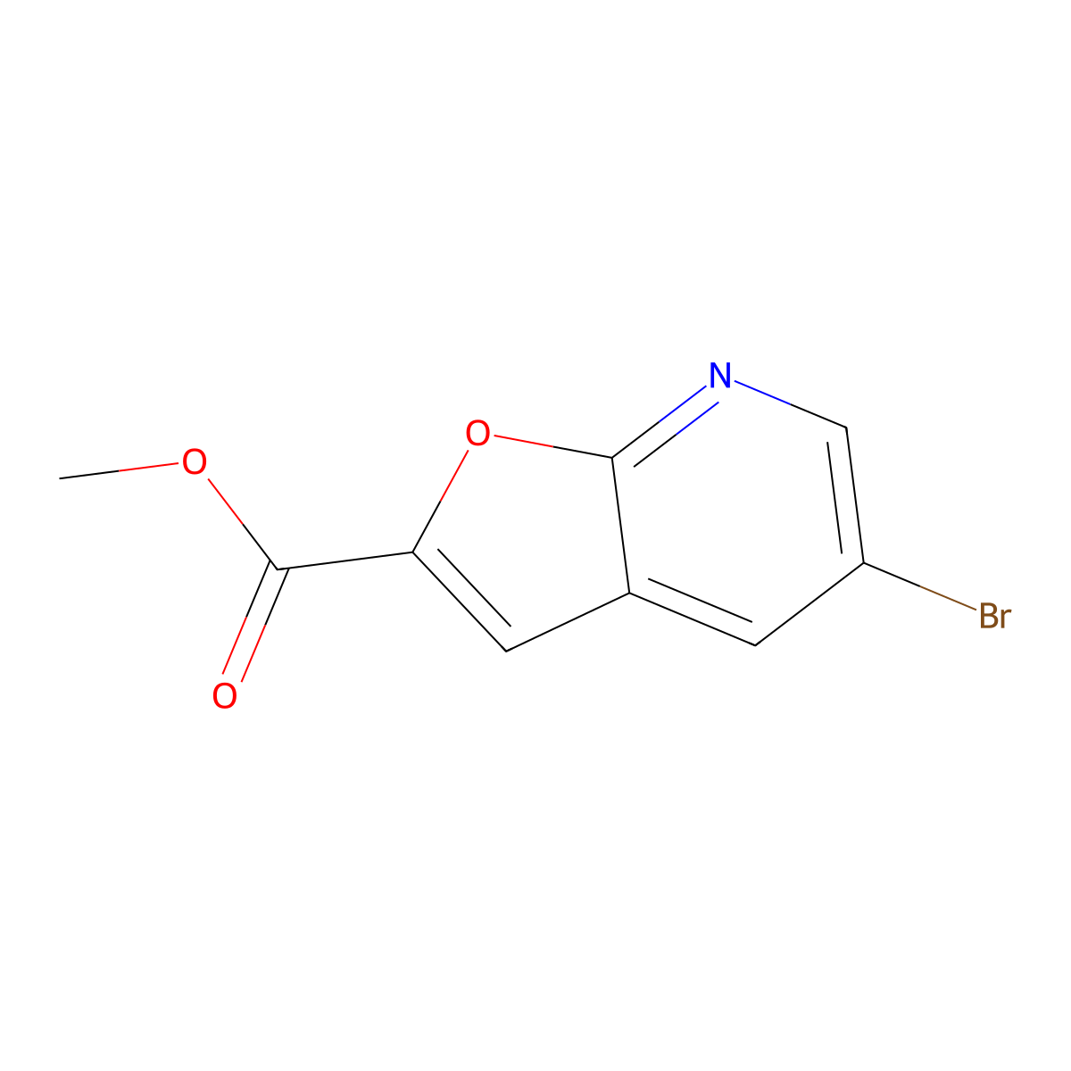 Methyl 5-bromofuro[2,3-b]pyridine-2-carboxylate molecular structure, CAS 1083196-29-5