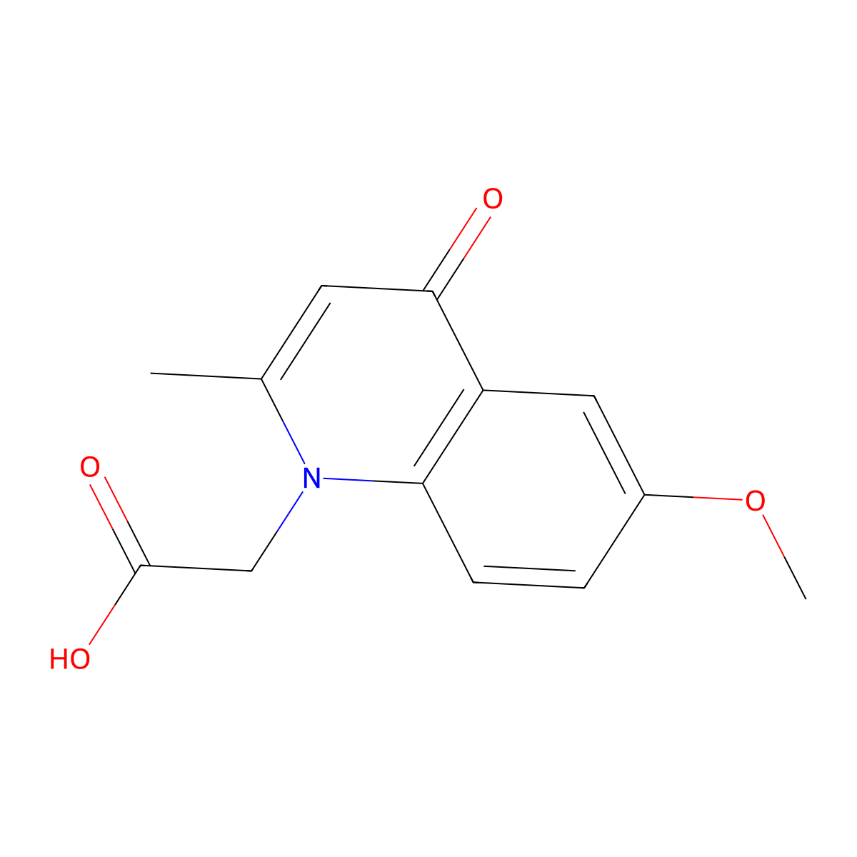2-(6-methoxy-2-methyl-4-oxoquinolin-1(4H)-yl)acetic acid molecular structure, CAS 1083197-14-1