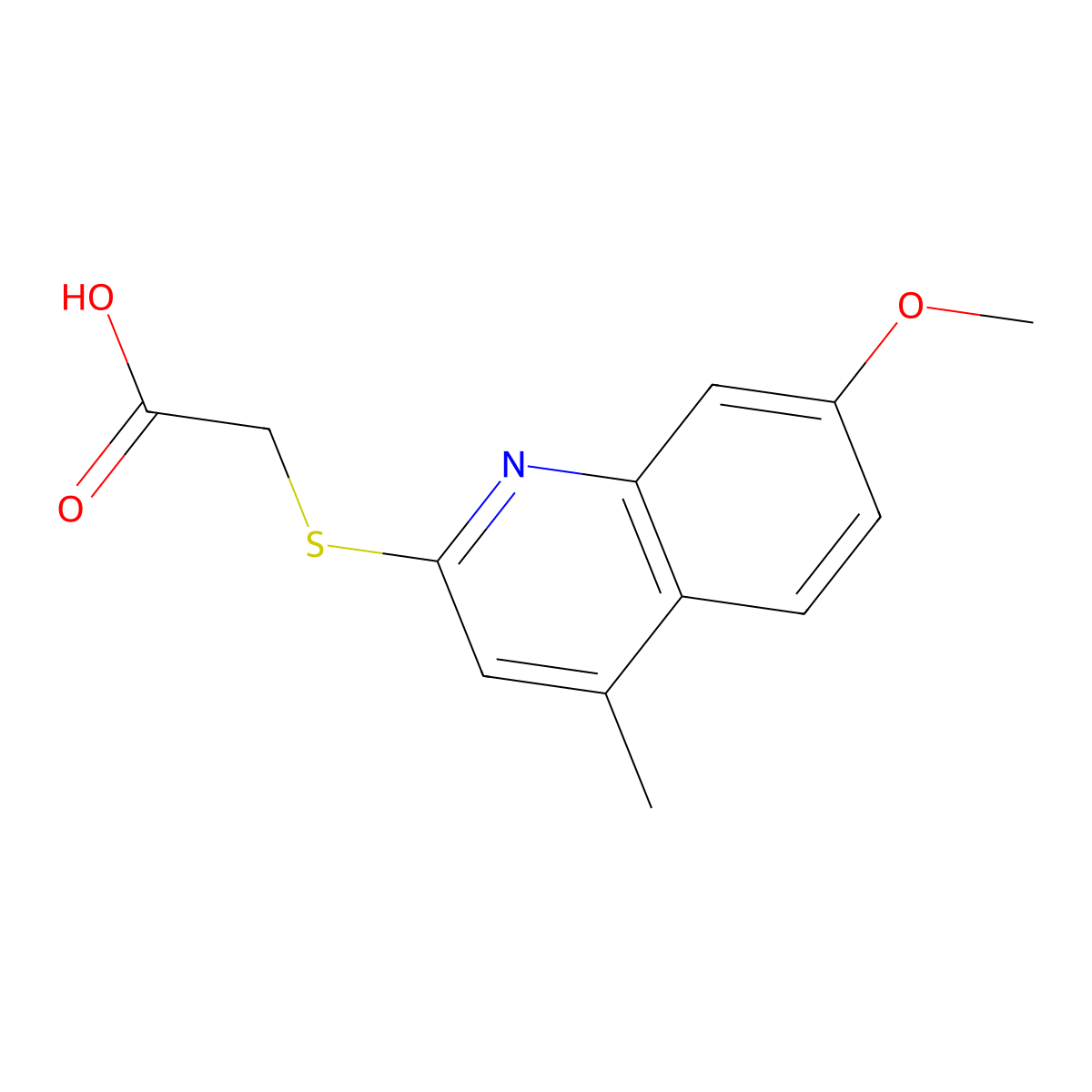 [(7-Methoxy-4-methylquinolin-2-yl)sulfanyl]acetic acid molecular structure, CAS 1083197-42-5