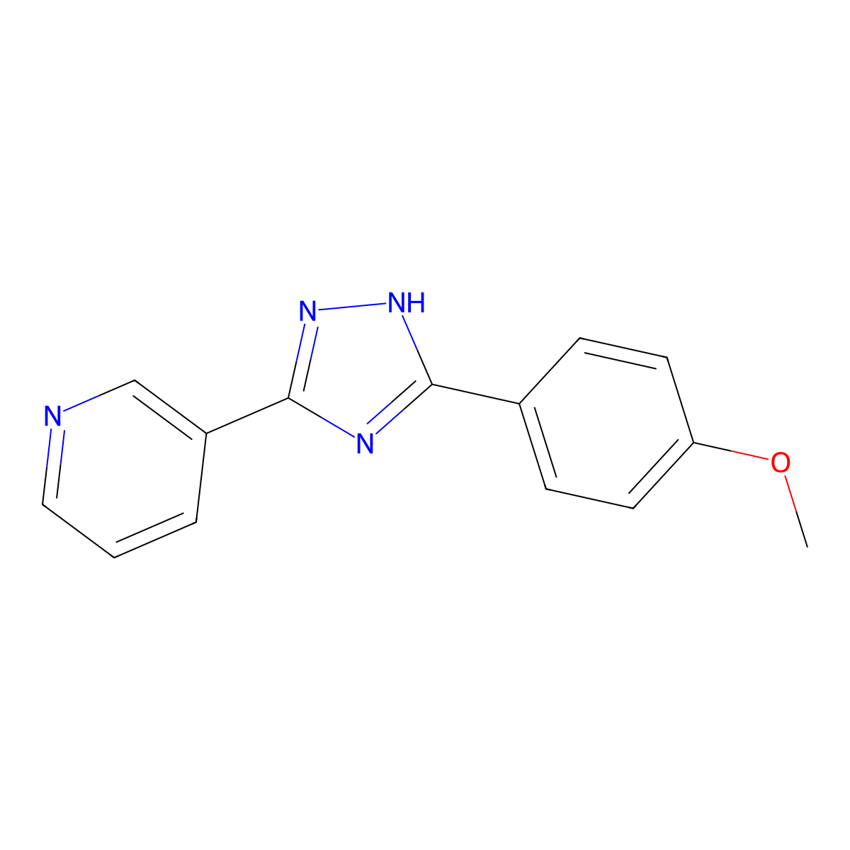 3-[5-(4-methoxyphenyl)-4H-1,2,4-triazol-3-yl]pyridine molecular structure, CAS 1083201-76-6