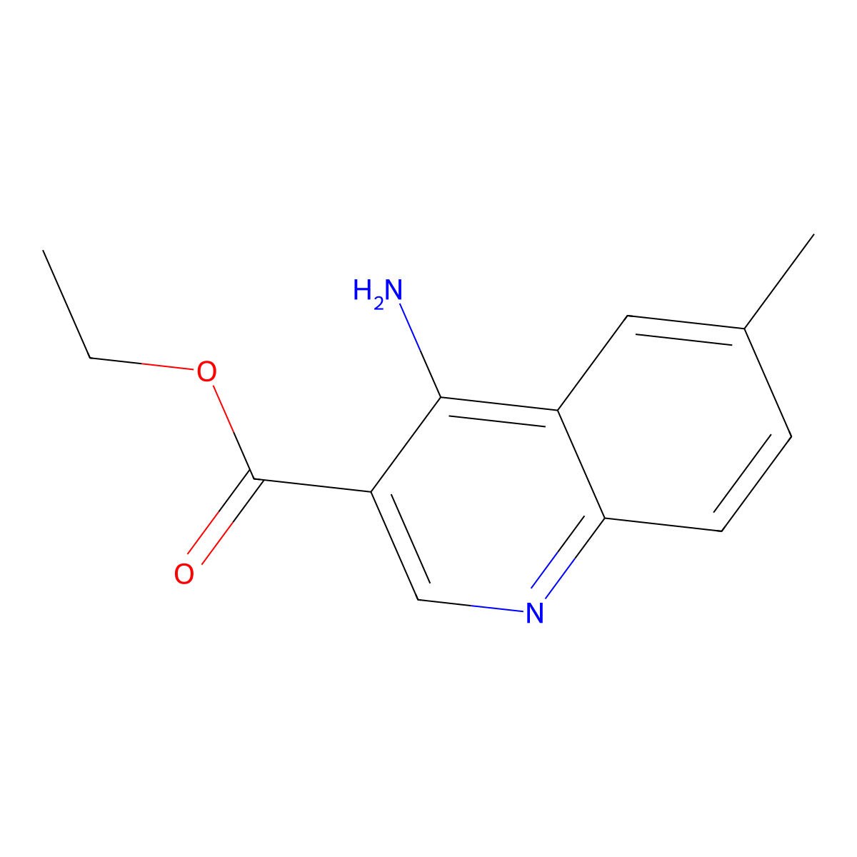 4-Amino-6-methylquinoline-3-carboxylic acid ethyl ester molecular structure, CAS 1083201-87-9