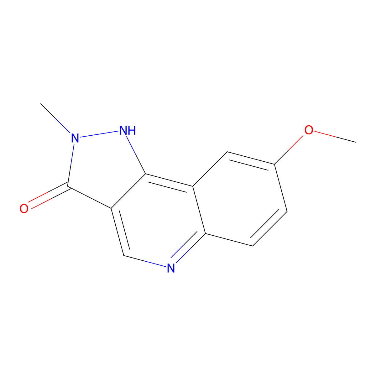8-methoxy-2-methyl-1,2-dihydro-3H-pyrazolo[4,3-c]quinolin-3-one molecular structure, CAS 1083202-06-5