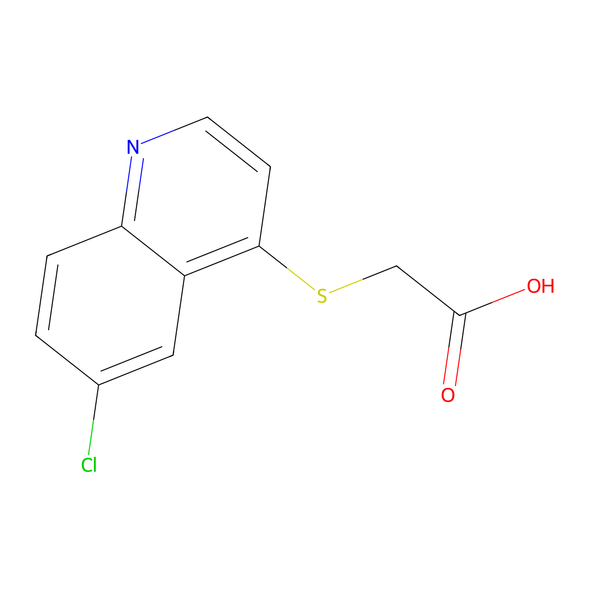 2-((6-Chloroquinolin-4-yl)thio)acetic acid molecular structure, CAS 1083202-25-8