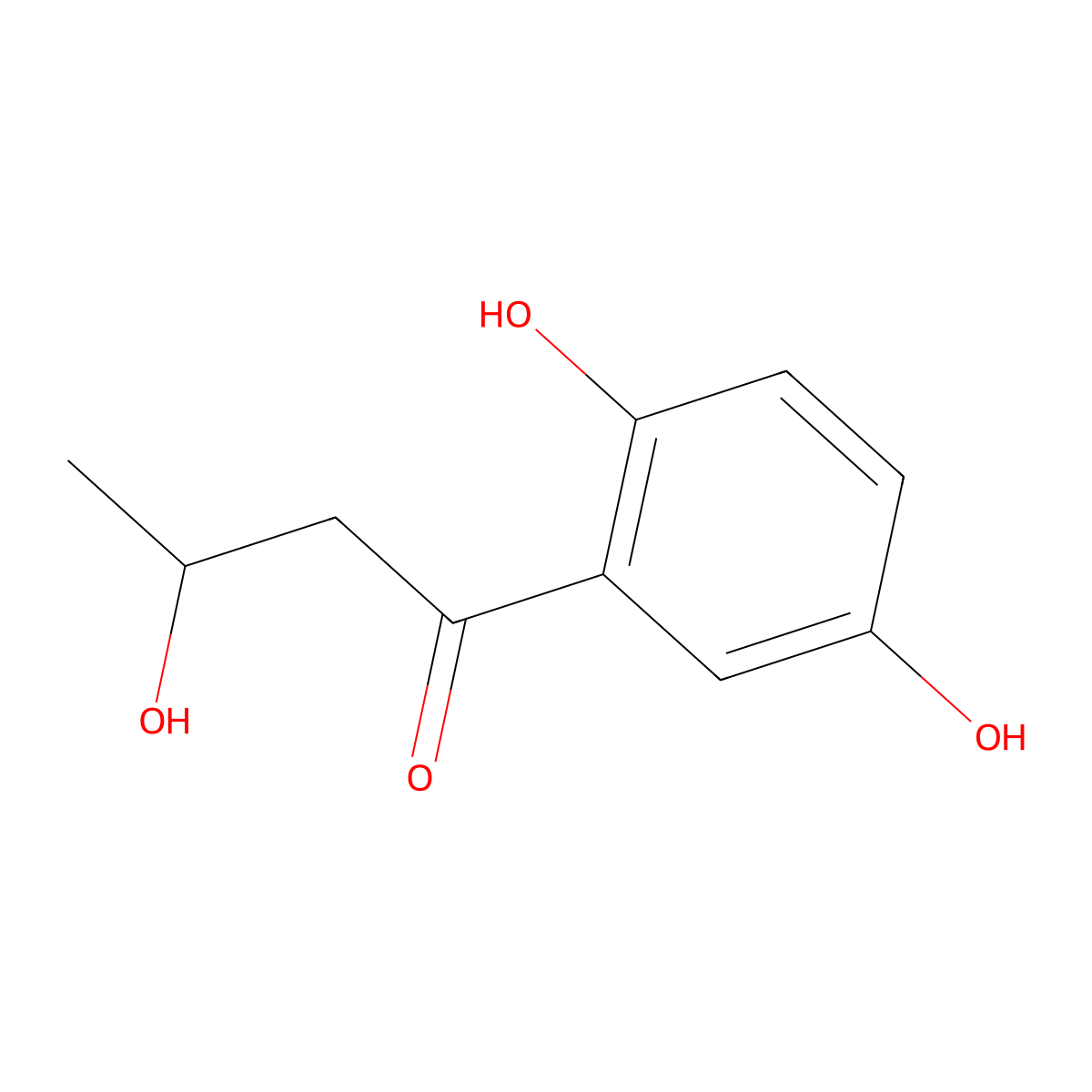1-(2,5-Dihydroxyphenyl)-3-hydroxy-1-butanone molecular structure, CAS 1083202-40-7