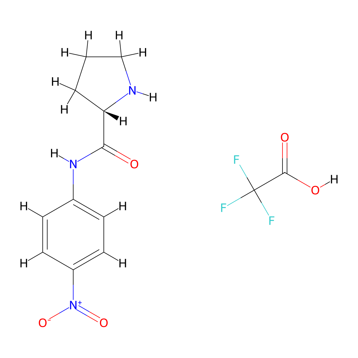 (S)-N-(4-Nitrophenyl)pyrrolidine-2-carboxamide 2,2,2-trifluoroacetate molecular structure, CAS 108321-19-3