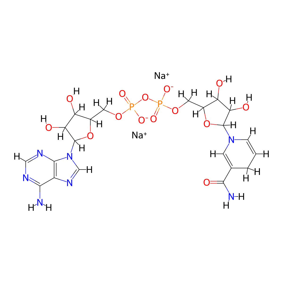 NADH disodium salt molecular structure, CAS 108321-31-9