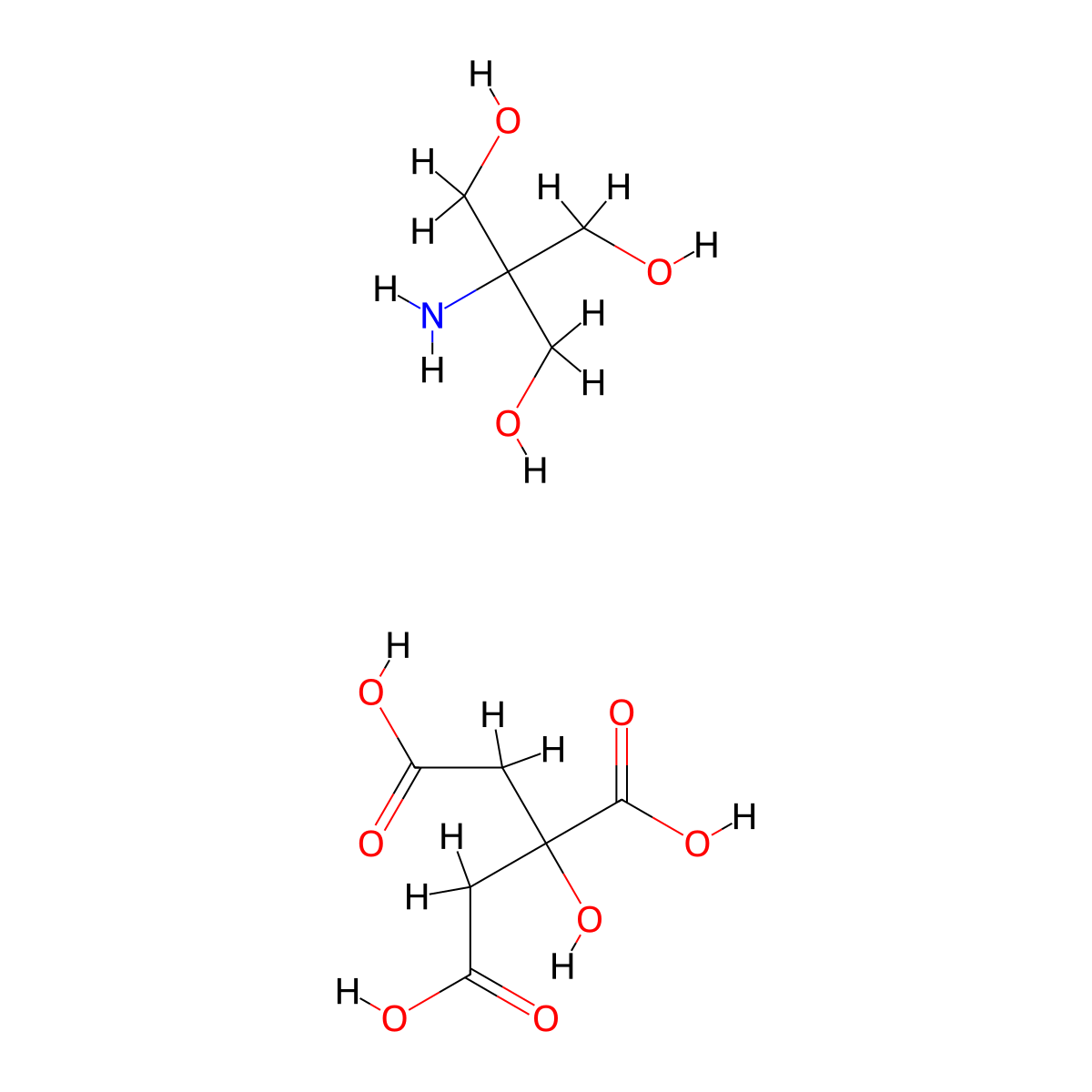 1,3-Propanediol, 2-amino-2-(hydroxymethyl)-, 2-hydroxy-1,2,3-propanetricarboxylate (3:1) molecular structure, CAS 108321-33-1