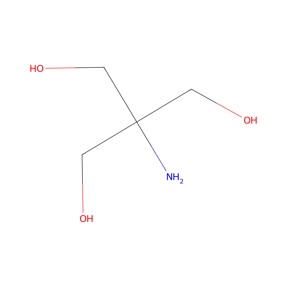 Tris(hydroxymethyl)aminomethane molecular structure, CAS 108321-34-2