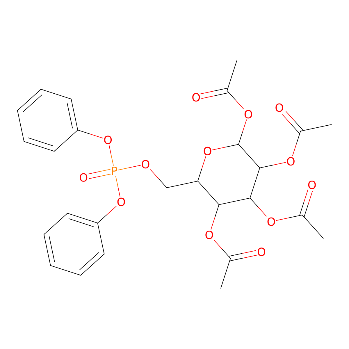 1,2,3,4-Tetra-O-acetyl-6-diphenylphosphoryl-beta-D-mannopyranose molecular structure, CAS 108321-48-8