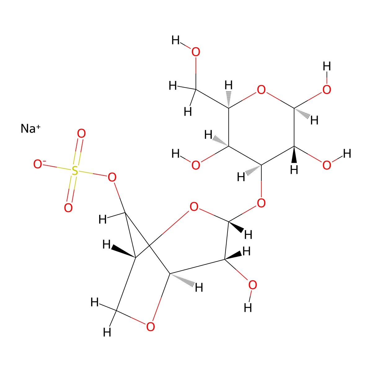 Neocarrabiose-4-O-sulfate sodium salt molecular structure, CAS 108321-76-2