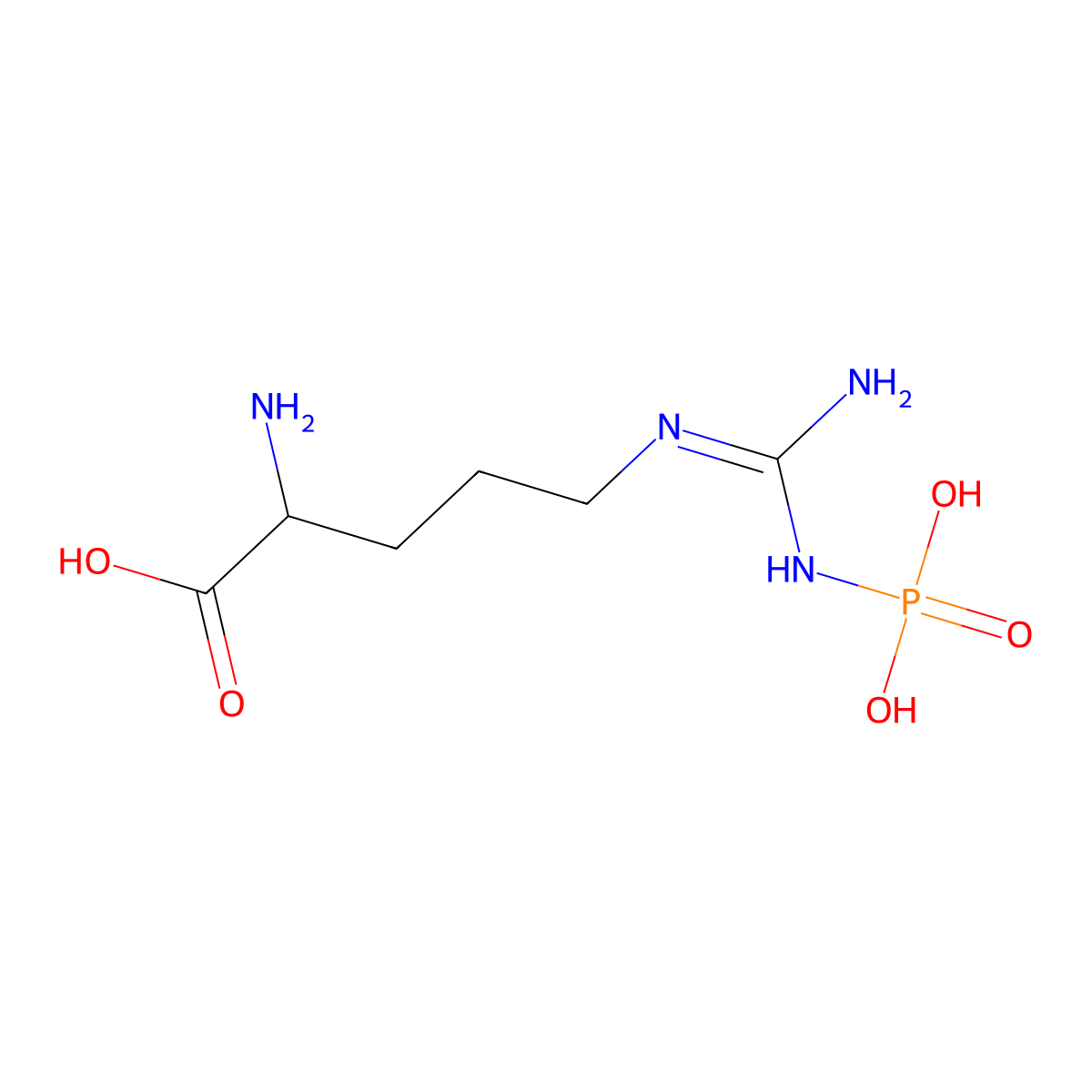 Phospho-L-arginine molecular structure, CAS 108321-86-4