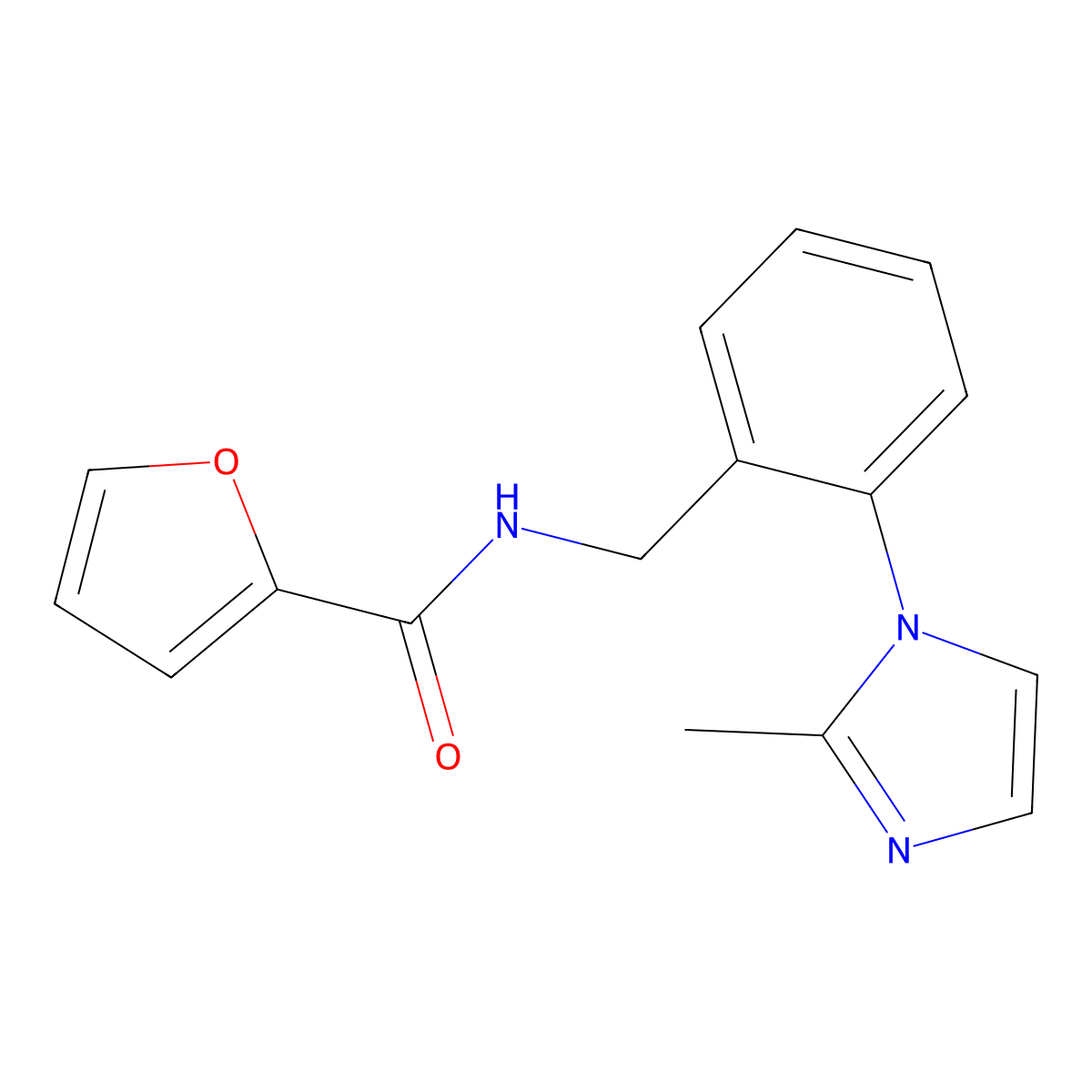 N-[2-(2-methyl-1H-imidazol-1-yl)benzyl]furan-2-carboxamide molecular structure, CAS 1083210-08-5