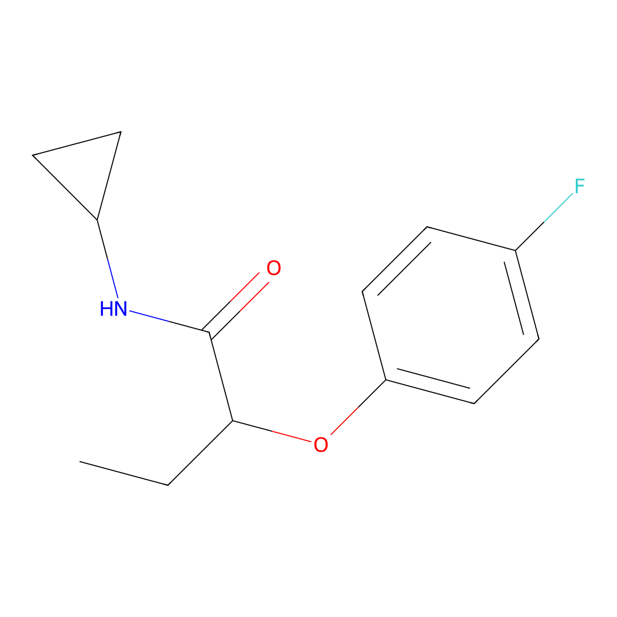 N-cyclopropyl-2-(4-fluorophenoxy)butanamide molecular structure, CAS 1083211-41-9