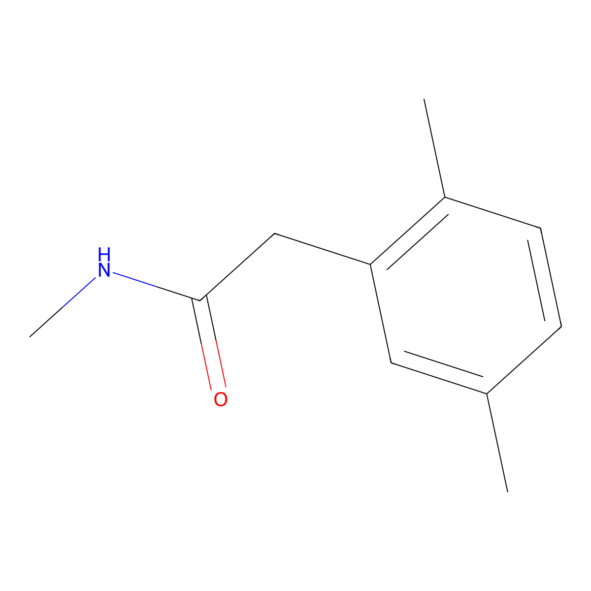 N,2,5-Trimethylbenzeneacetamide molecular structure, CAS 1083212-99-0