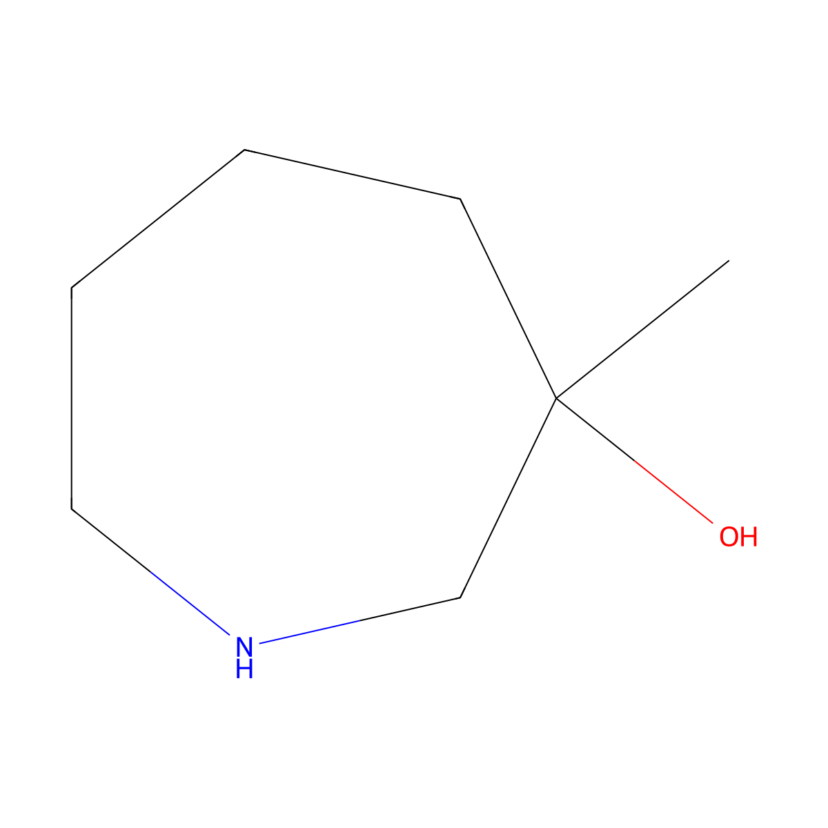 3-Methylazepan-3-ol molecular structure, CAS 1083216-37-8