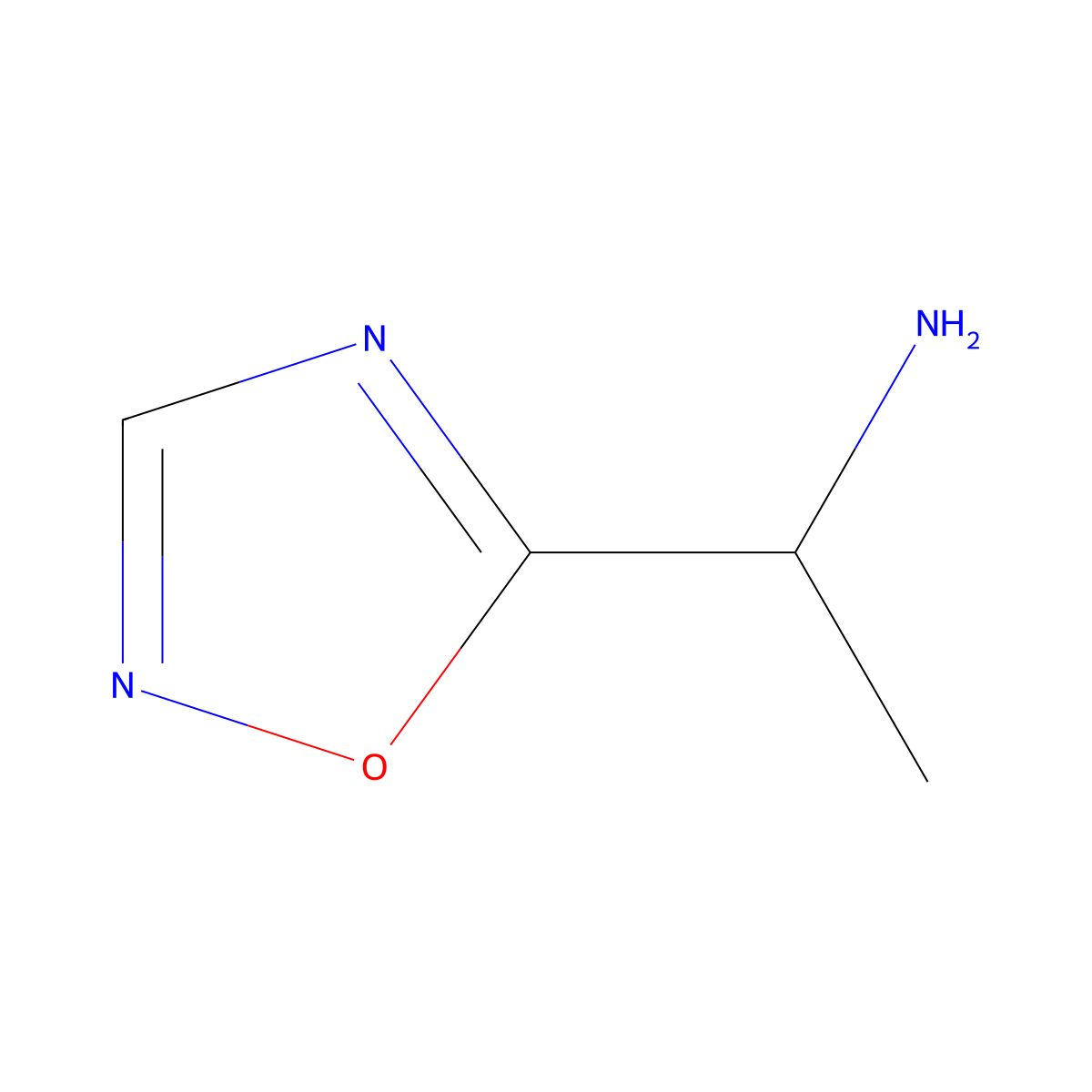1-(1,2,4-Oxadiazol-5-yl)ethanamine molecular structure, CAS 1083216-57-2