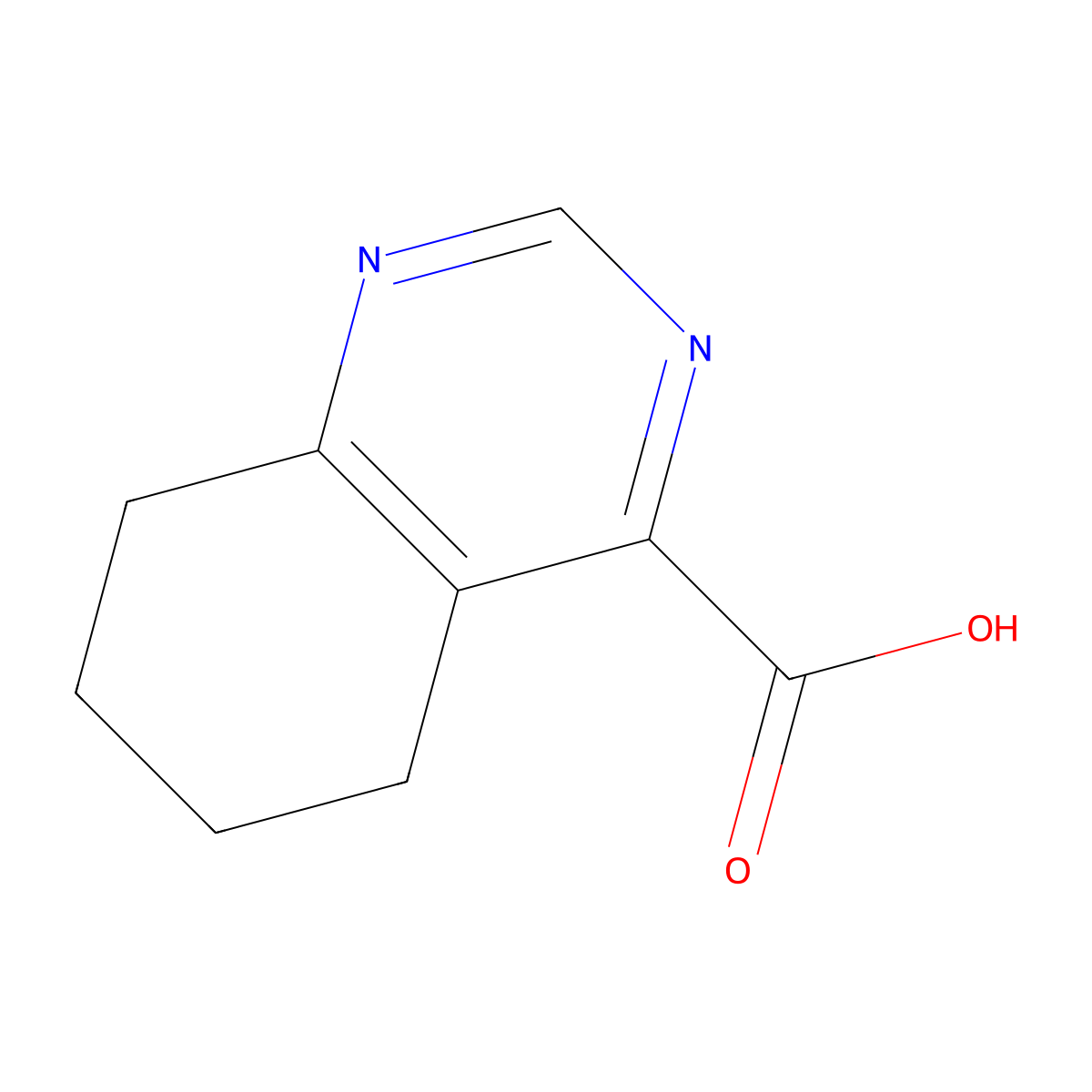 5,6,7,8-Tetrahydroquinazoline-4-carboxylic acid molecular structure, CAS 1083216-72-1