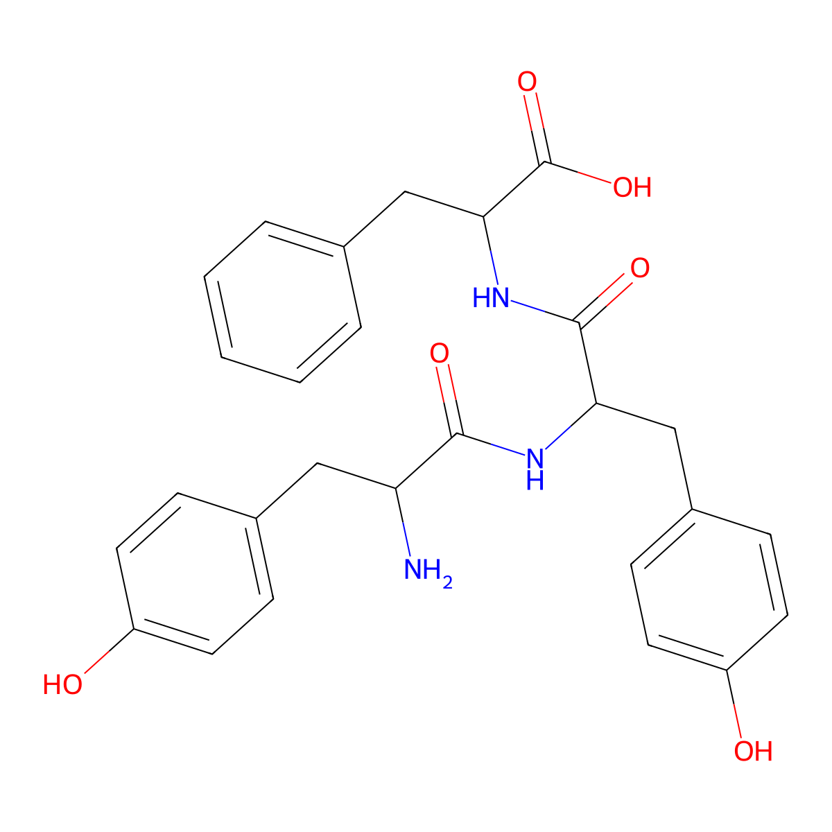 Tyrosyl-tyrosyl-phenylalanine molecular structure, CAS 108322-11-8