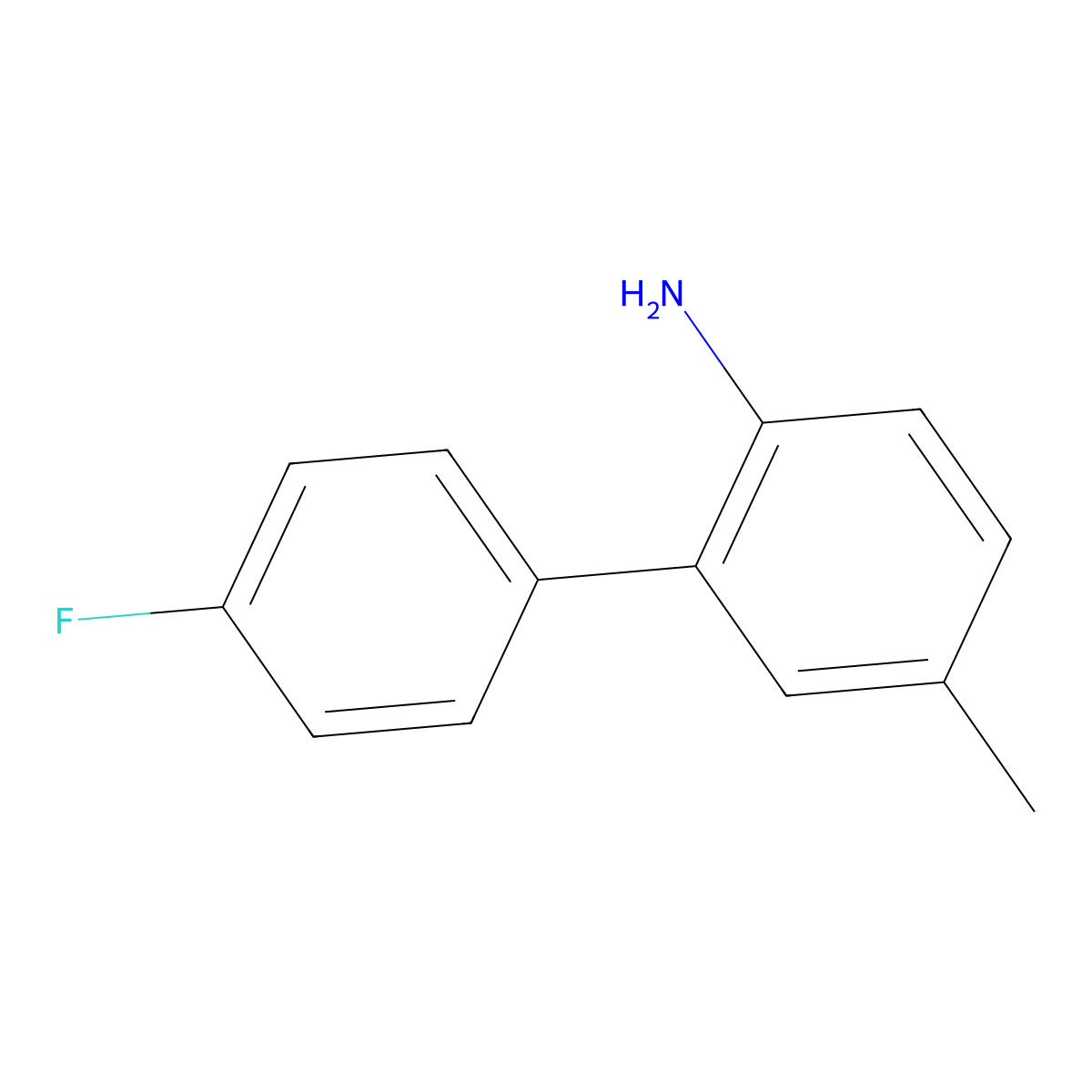 4'-Fluoro-5-methyl-[1,1'-biphenyl]-2-amine molecular structure, CAS 1083223-90-8