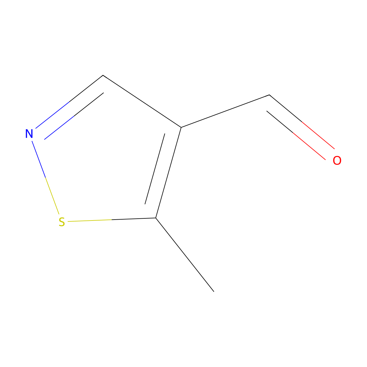 4-Isothiazolecarboxaldehyde, 5-methyl- molecular structure, CAS 1083223-98-6
