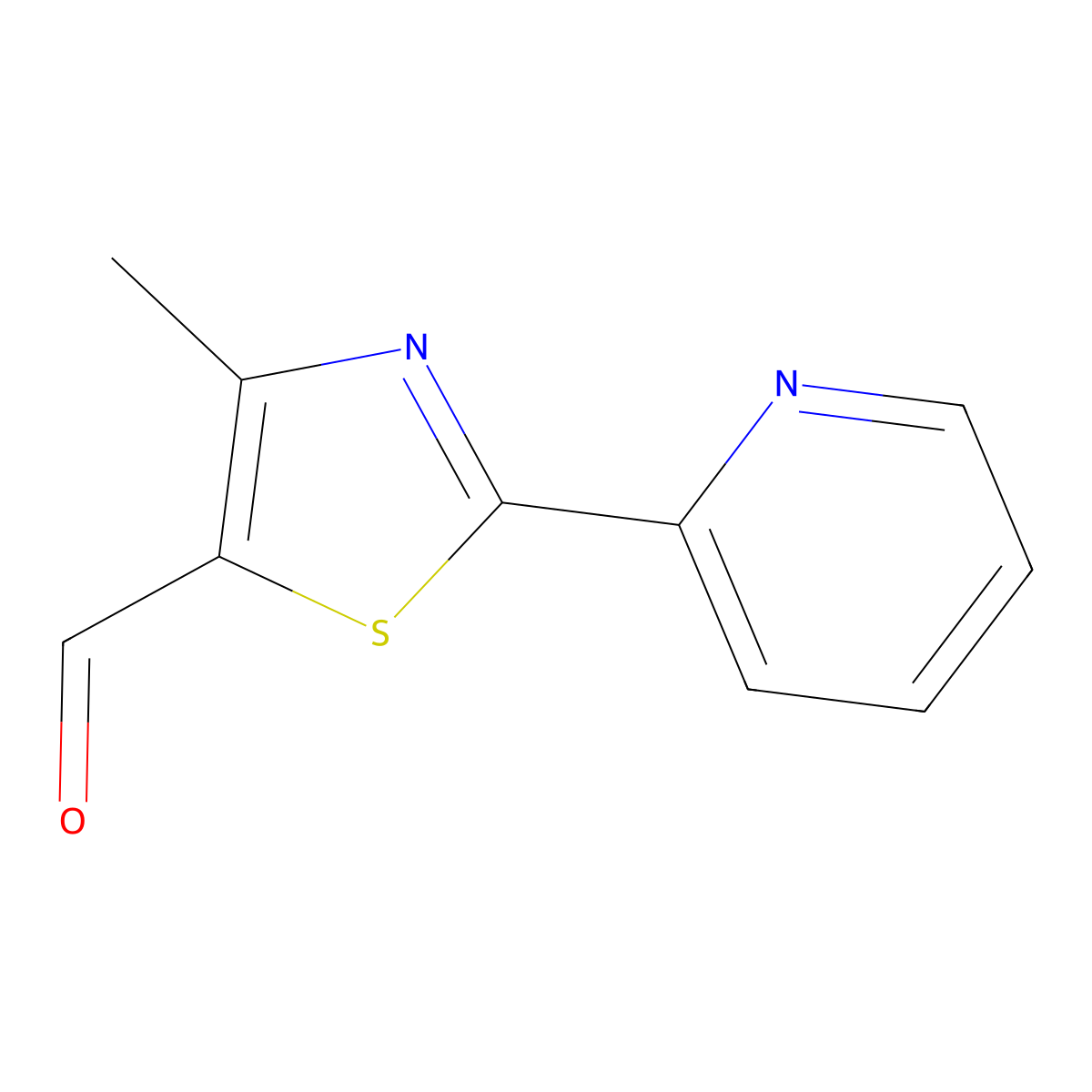 4-Methyl-2-(pyridin-2-yl)thiazole-5-carbaldehyde molecular structure, CAS 1083224-02-5
