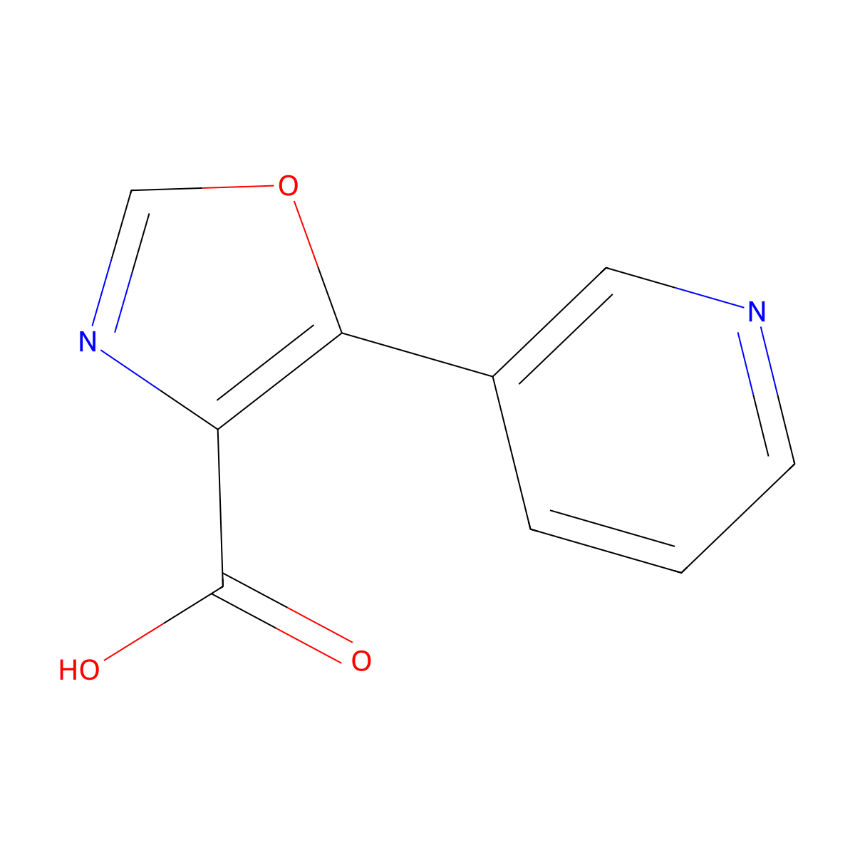 5-(Pyridin-3-yl)oxazole-4-carboxylic acid molecular structure, CAS 1083224-10-5