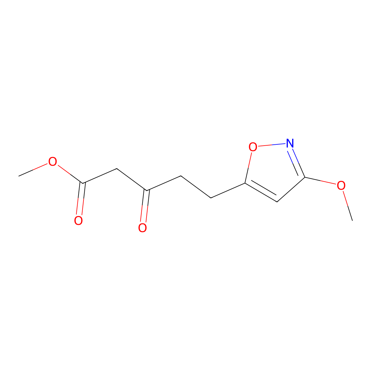 5-(3-Methoxy-isoxazol-5-yl)-3-oxo-pentanoic acid methyl ester molecular structure, CAS 1083229-73-5