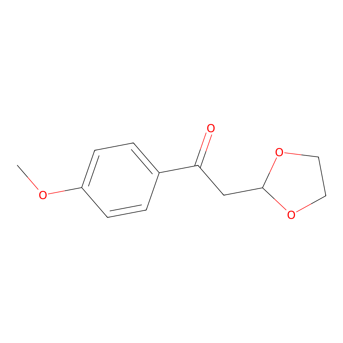 2-(1,3-Dioxolan-2-yl)-1-(4-methoxyphenyl)ethanone molecular structure, CAS 108323-51-9